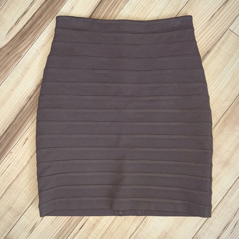 Express brown bodycon skirt